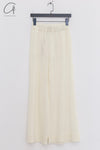 SWAYING 25 Spring/Summer Flared Wool Trousers SW-SW25PS3B12-BAI White SW25PS3B12